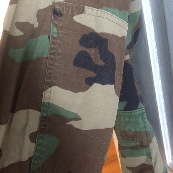 Mens Small US Army Camo Jacket Shirt Button Up Long Sleeve - Picture 5 of 10